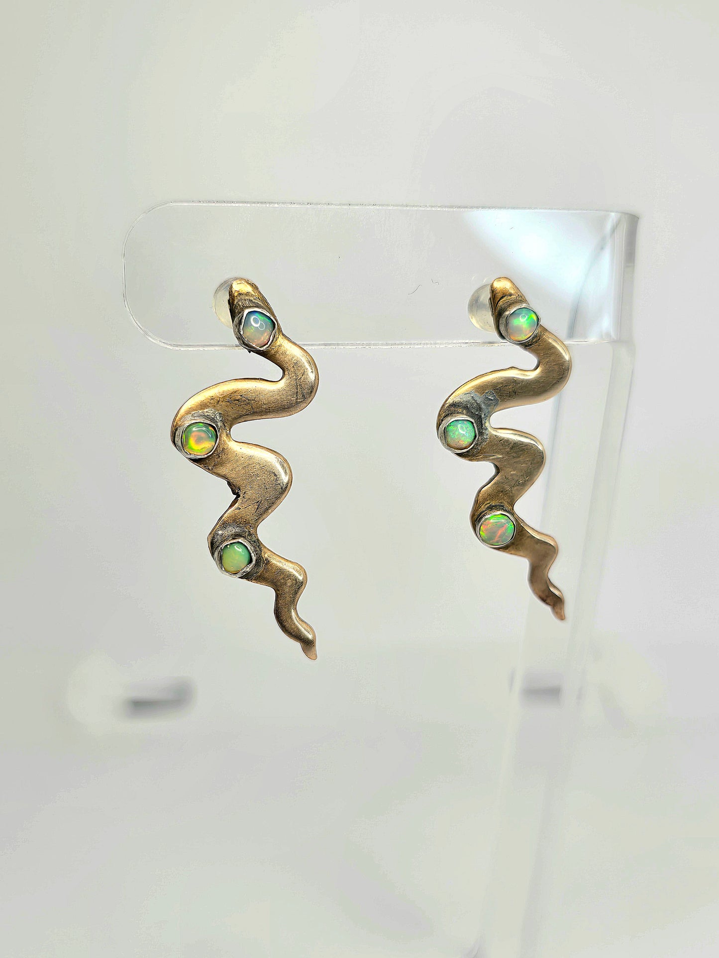 Bronze 6 Opal Earrings