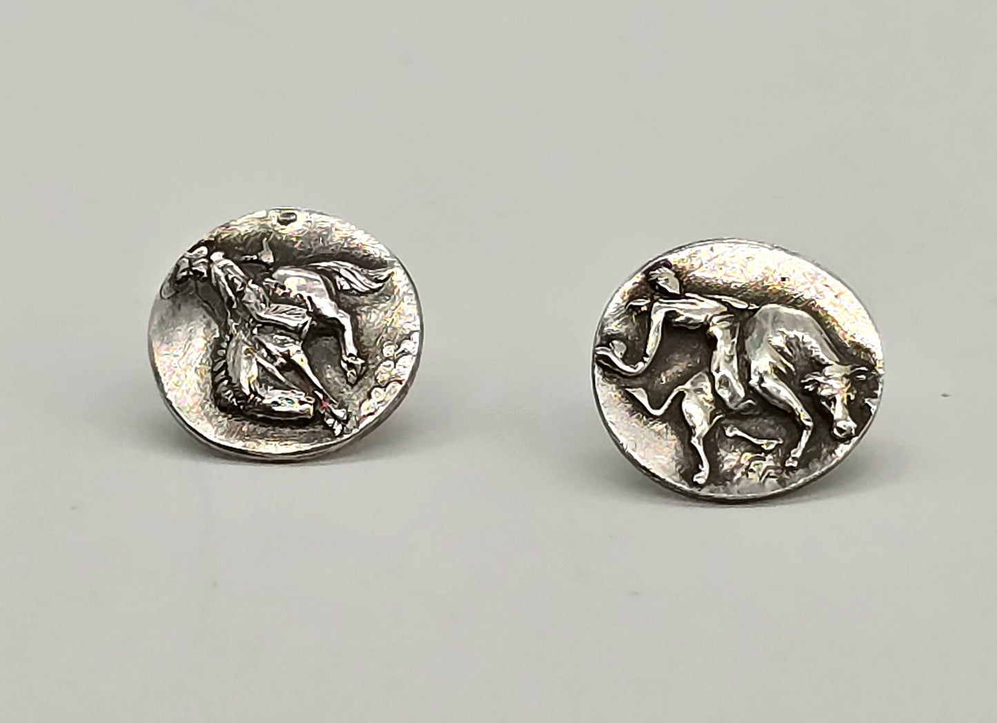 Buckaroos Sterling Post Earrings