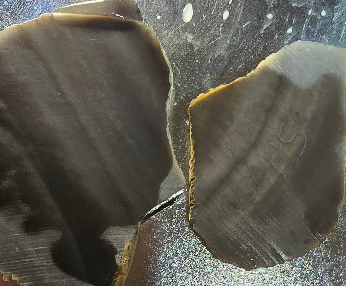 Banded Silver Sheen Obsidian Lot of Two - 101g