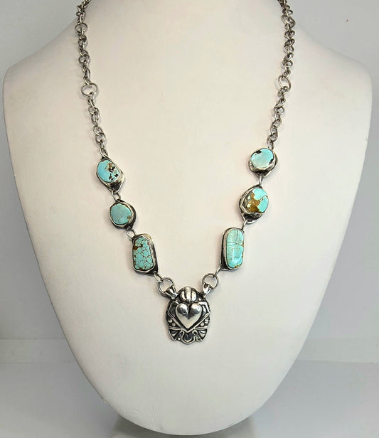 Sacred Heart Turquoise Necklace