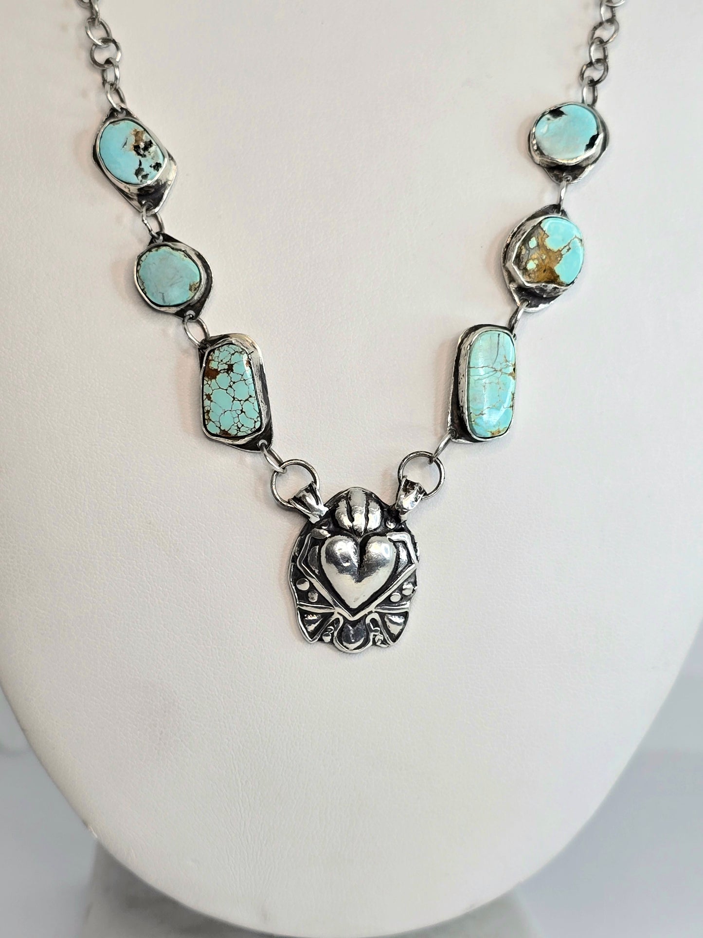 Sacred Heart Turquoise Necklace