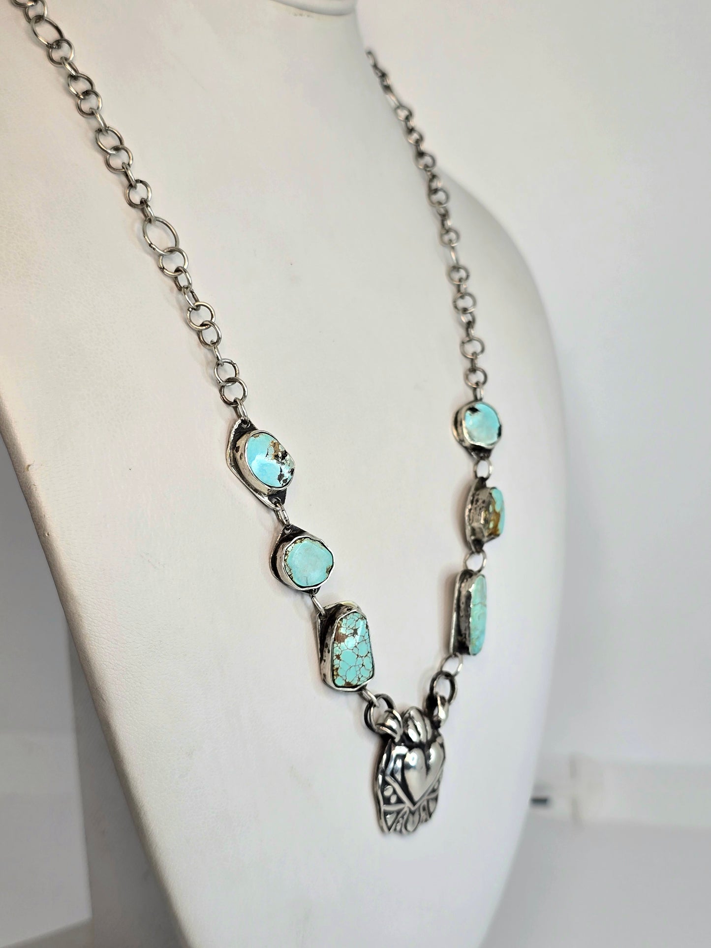 Sacred Heart Turquoise Necklace