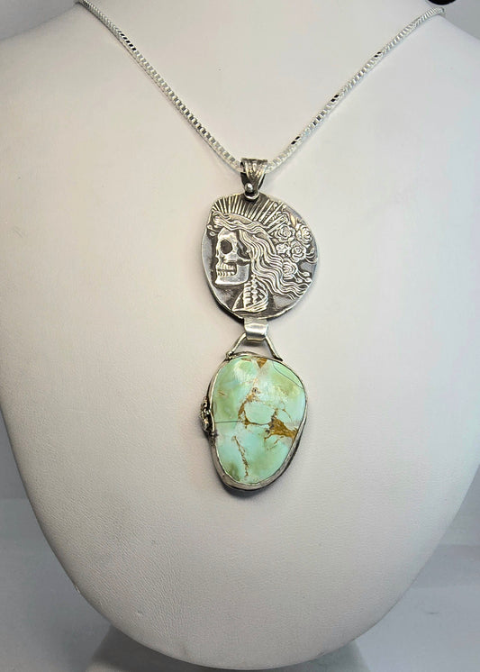 La Catrina - Grateful Dead Turquoise Pendant