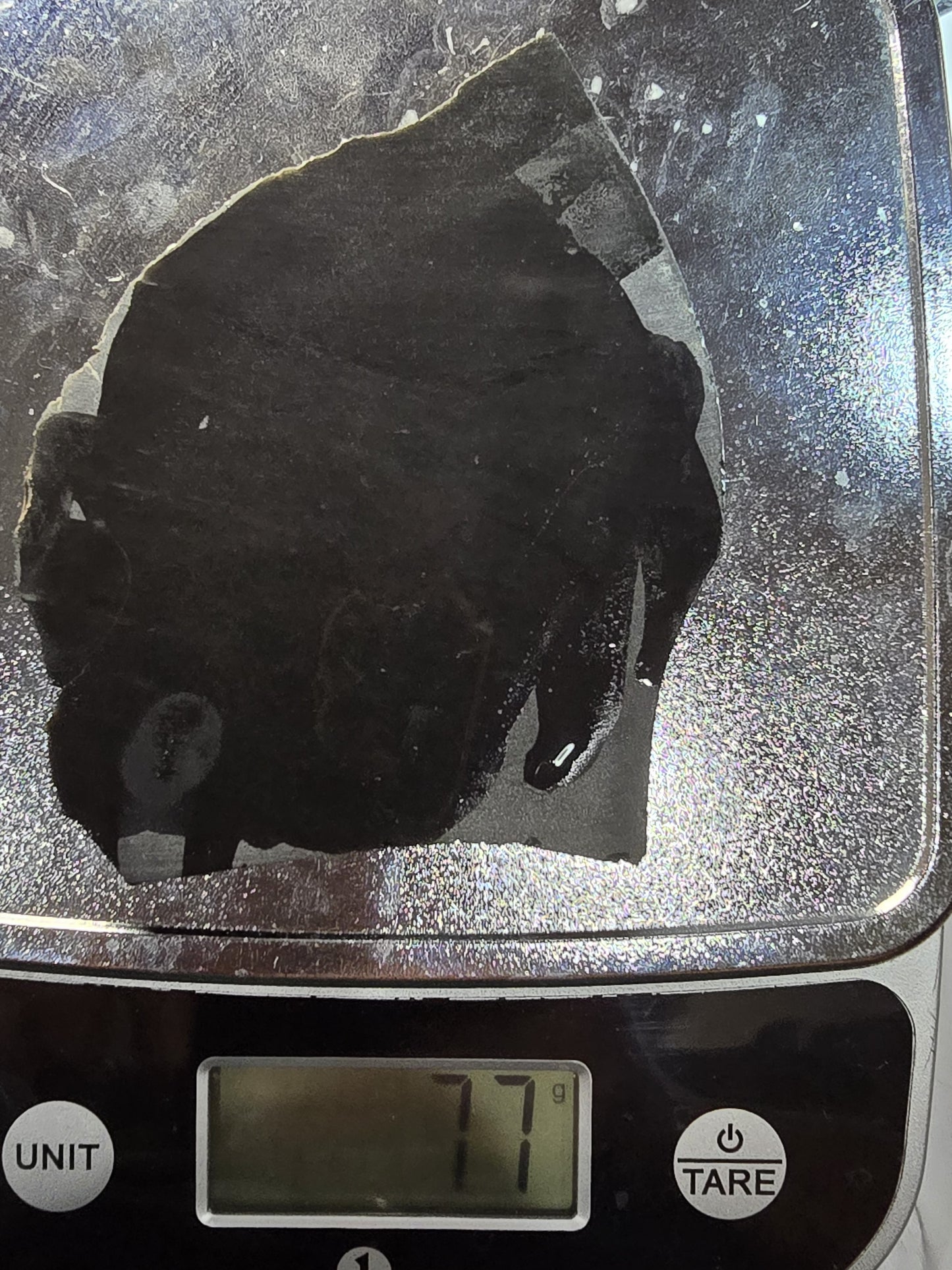 Silver Sheen Obsidian - May have some rainbow 77g