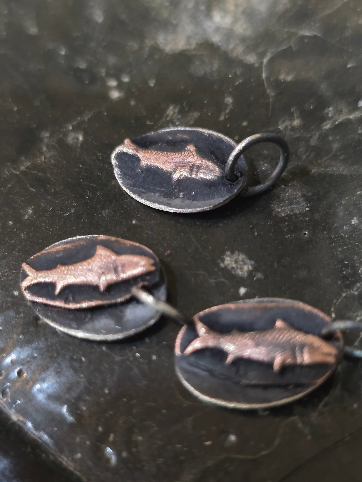 Fish On Copper and Silver Charm Bracelet (Copy) (Copy)