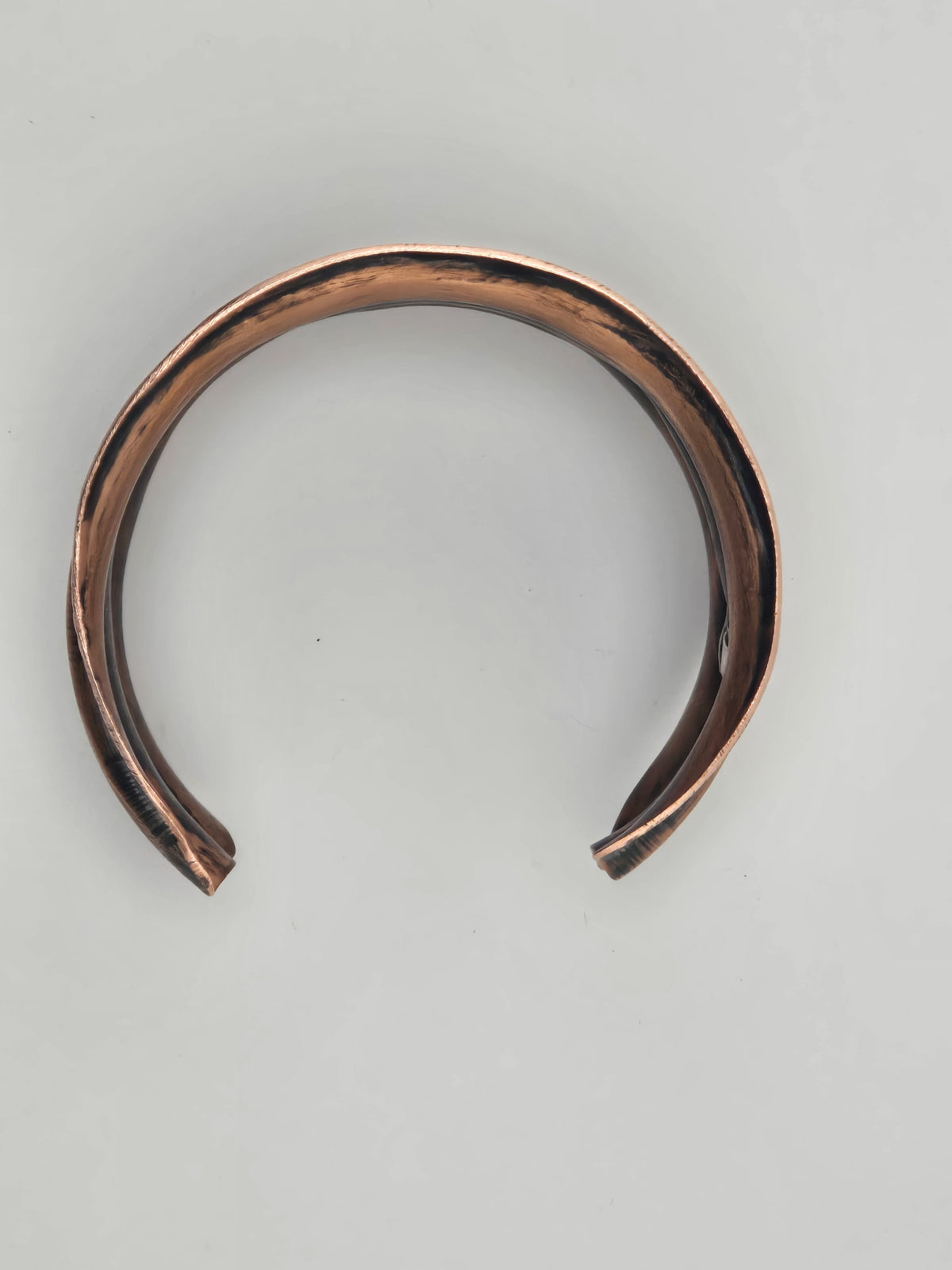 Line Textured Triple Copper Cuff Bracelet