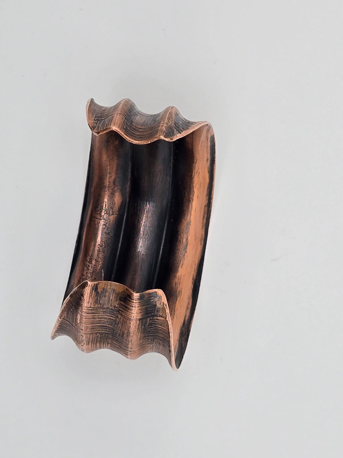 Line Textured Triple Copper Cuff Bracelet